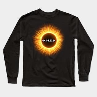 Total Solar Eclipse April 8, 2024 Long Sleeve T-Shirt